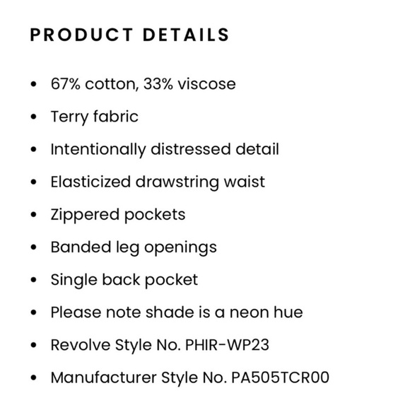 NWT Revolve x n:PHILANTHROPY Gravity Distressed Jogger Pants in Black - Picture 8 of 8